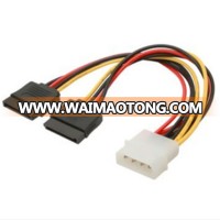 15P SATA to IDE Power Cable Computer Hard Drive IDE to 2 SATA Splitter Cable