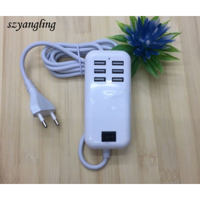 Wholesale high quality 6 ports 4A multi usb wall charger for cellphone,portable home travel adapter for Point reading pen