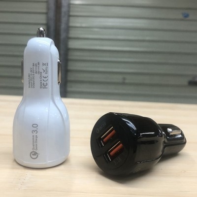 Factory Hot Selling Dual-USB Quick Charge Car Charger  QC3.0